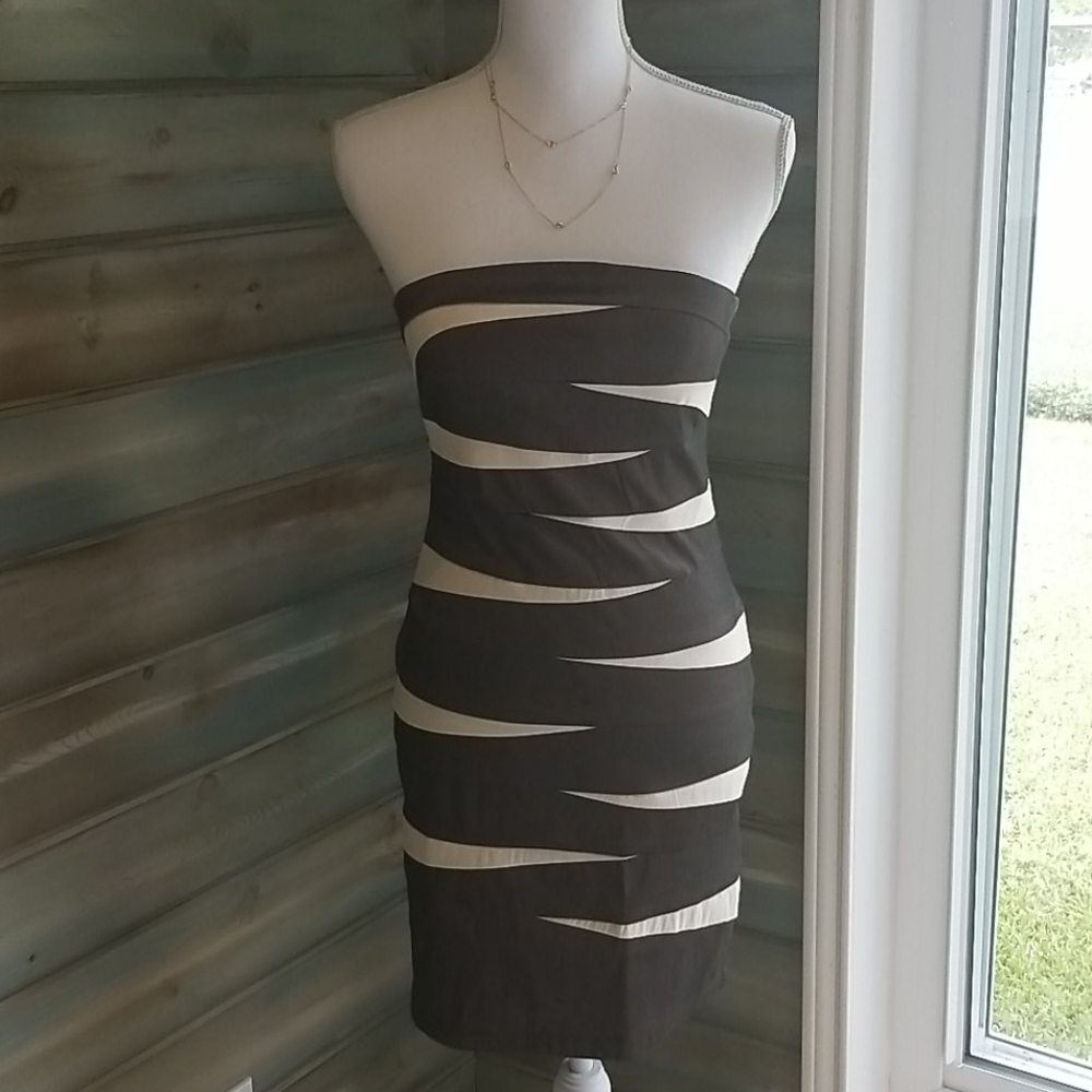 Brown metallic dress